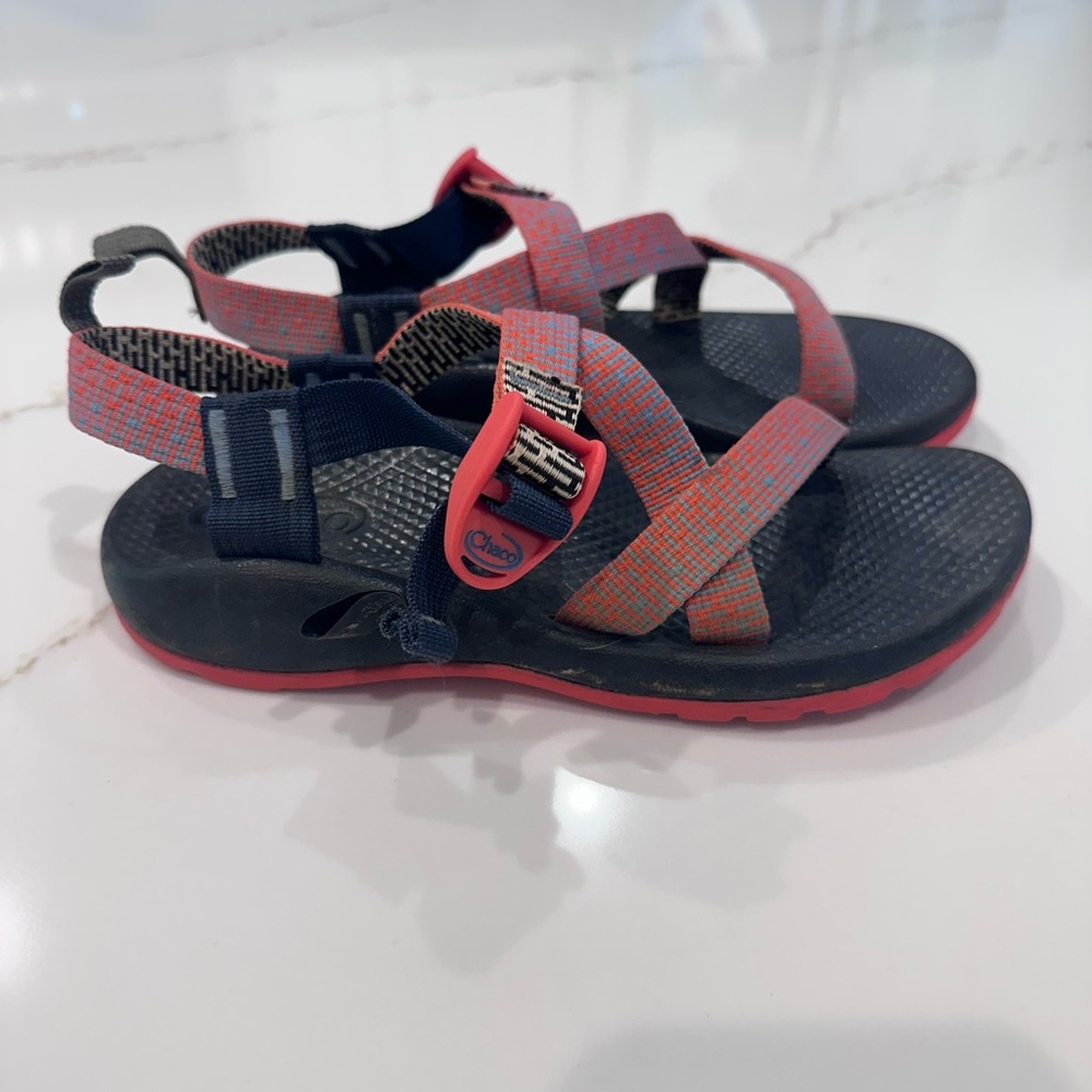 Chaco Kids Sandals - Coral and Navy